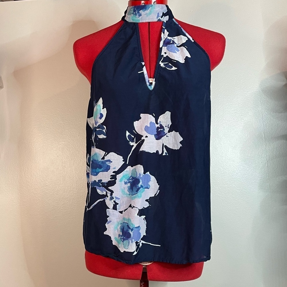 YUMI KIM Halter Neck Sleeveless Floral Print Top Sz S